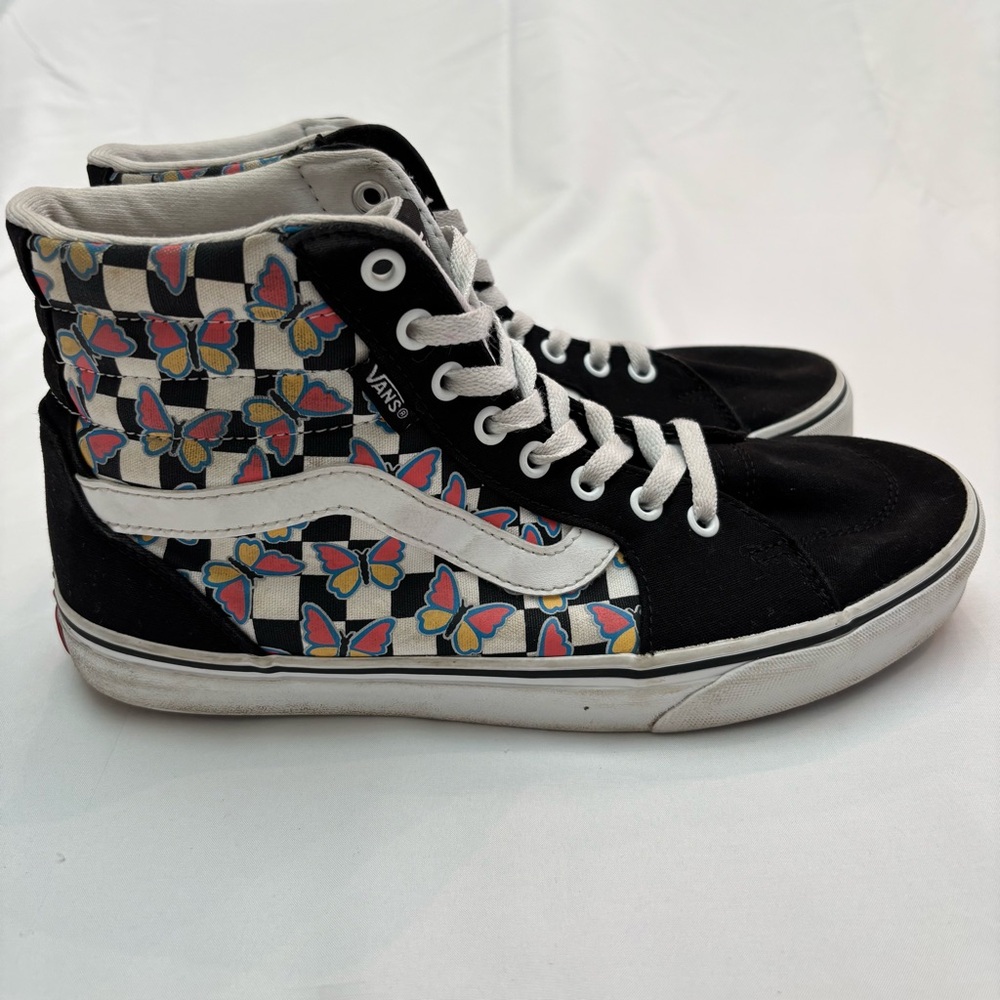 Vans Filmore Hi Checkerboard Black and White High-Top Sneakers - Picture 6 of 12